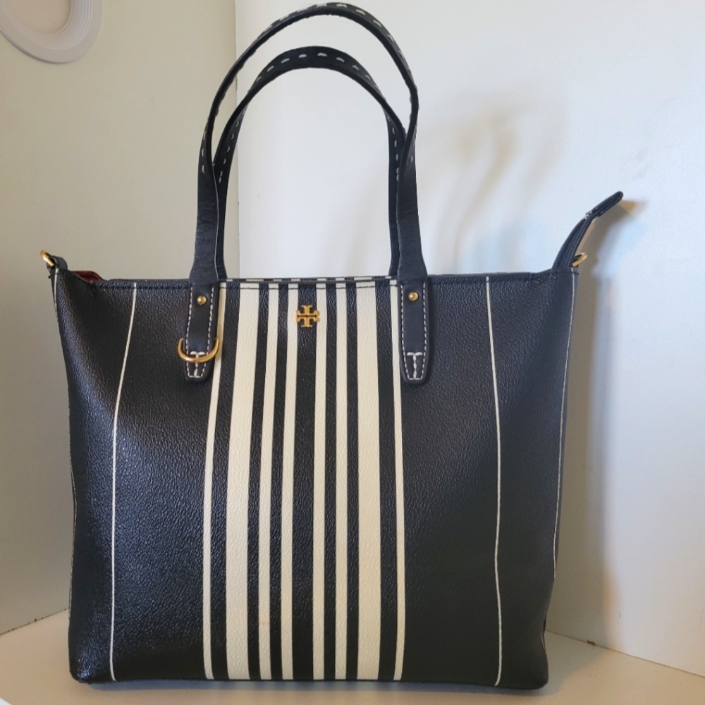 Tory burch Coated Canvas Stripes Shoulder /Satchel